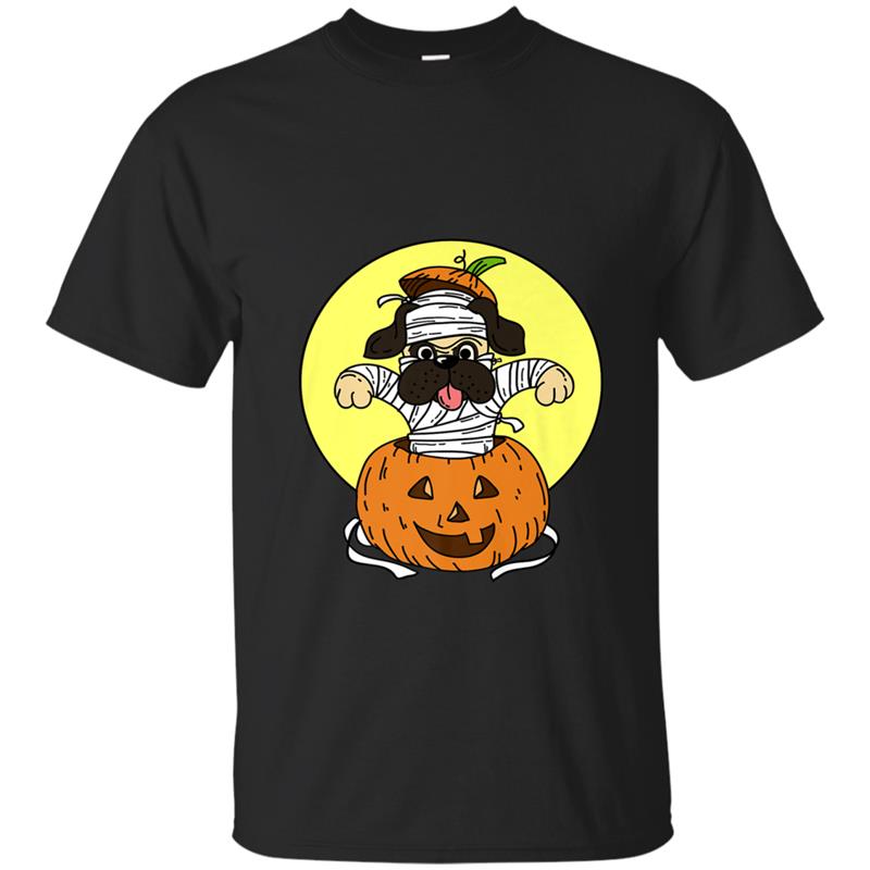 Halloween Mummy Funny  for Dog Lovers T-shirt-mt