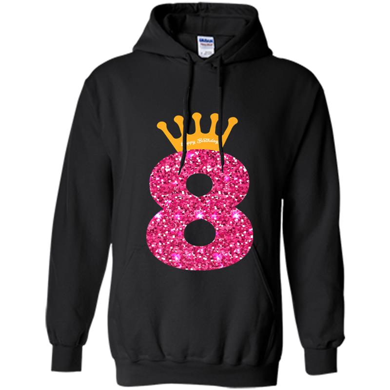 Happy Birthday , Girls 8th Party 8 Years Old Bday Hoodie-mt