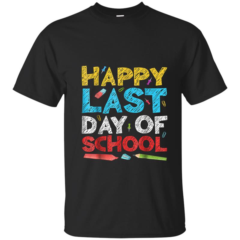 Happy Last Day of School  Students and Teachers Gift T-shirt-mt