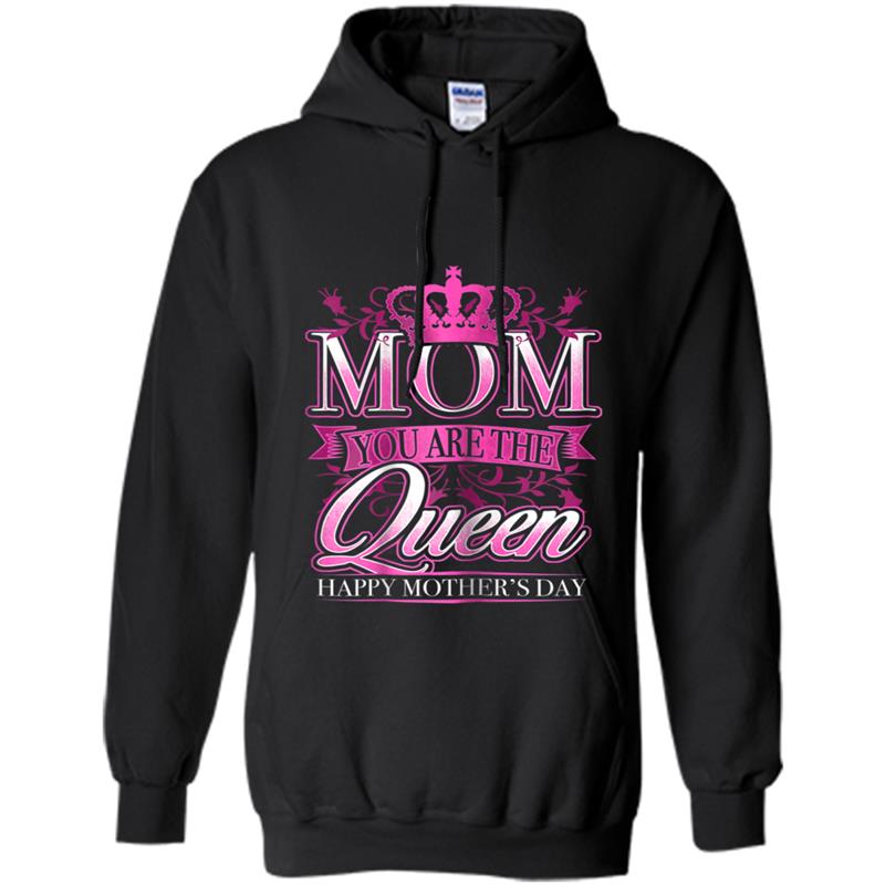 Happy Mothers Day  Mom You Are The Queen Pink Graphic Hoodie-mt