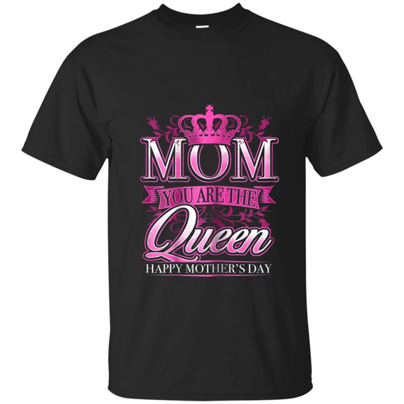 Happy Mothers Day  Mom You Are The Queen Pink Graphic T-shirt-mt