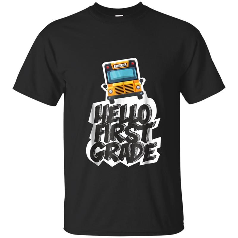 Hello First Grade  Funny 1st Grade Back To School T-shirt-mt