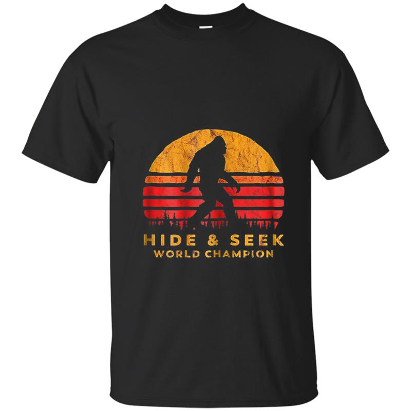 Hide and seek world champion  bigfoot is real funny T-shirt-mt