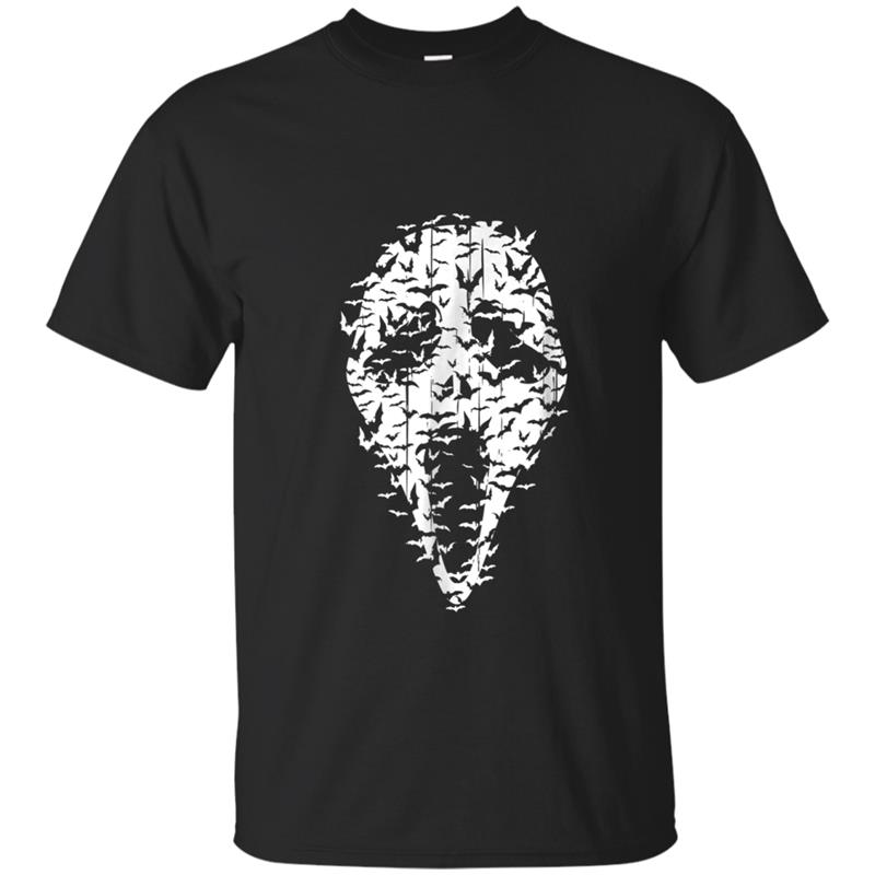 Horror Movie  Scary Face Vintage Bats Halloween Tee T-shirt-mt