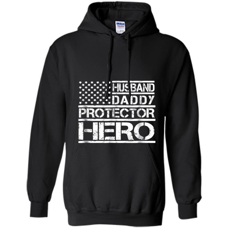 Husband Daddy Protector Hero  Fathers Day New Birthday Hoodie-mt
