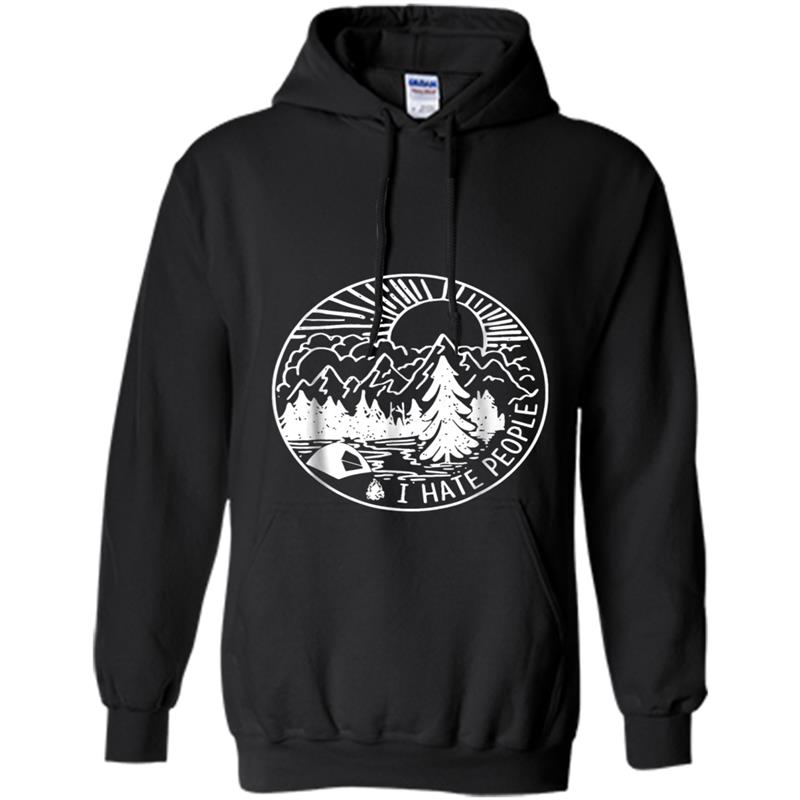 I Hate People I Love Camping Funny Hoodie-mt