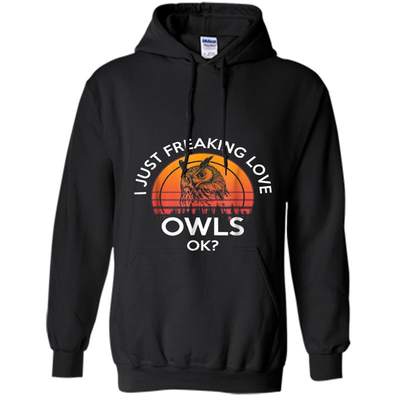 I Just Freaking Love Owls Ok Owl Lover Hoodie-mt