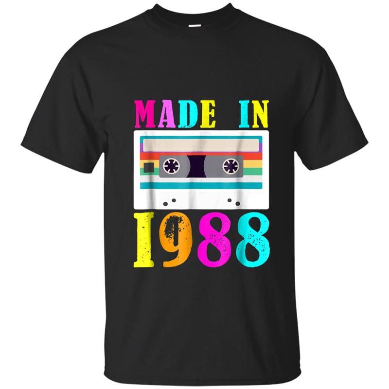 I Love 80s Tees Made In 1988 Retro Vintage Neon T-shirt-mt