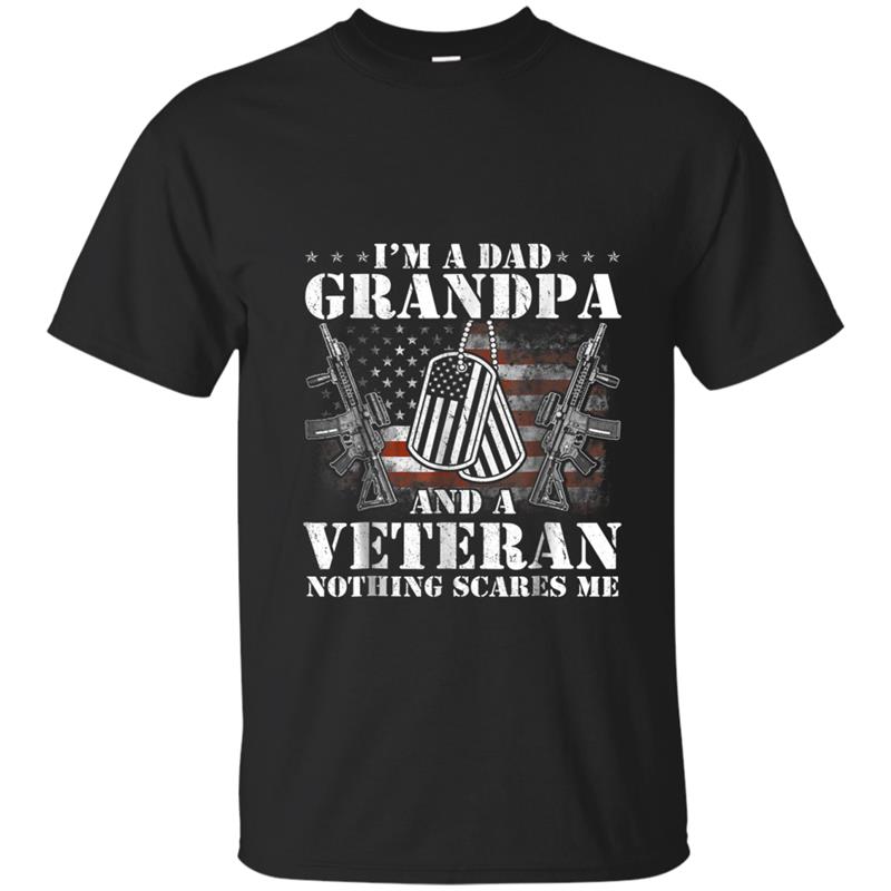I'm A Dad Grandpa  Veteran Father's Day T-shirt-mt
