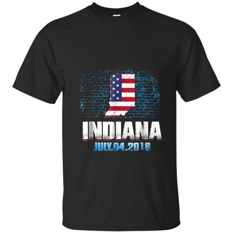 Indiana  American USA Flag 4th Of July 2018 T-shirt-mt