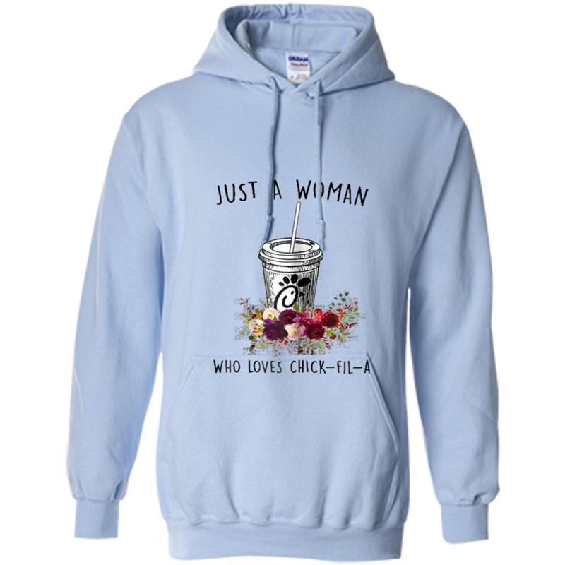 Just a woman - Who loves chick-fil-a Hoodie-mt