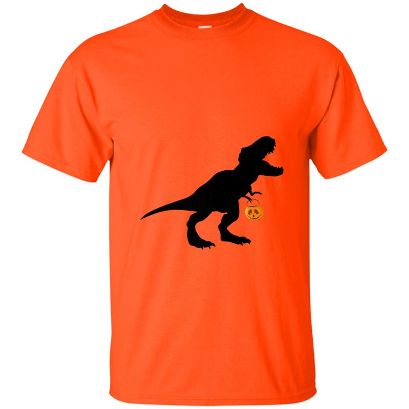Kids Halloween Trex Jack O Lantern  Costume T-shirt-mt
