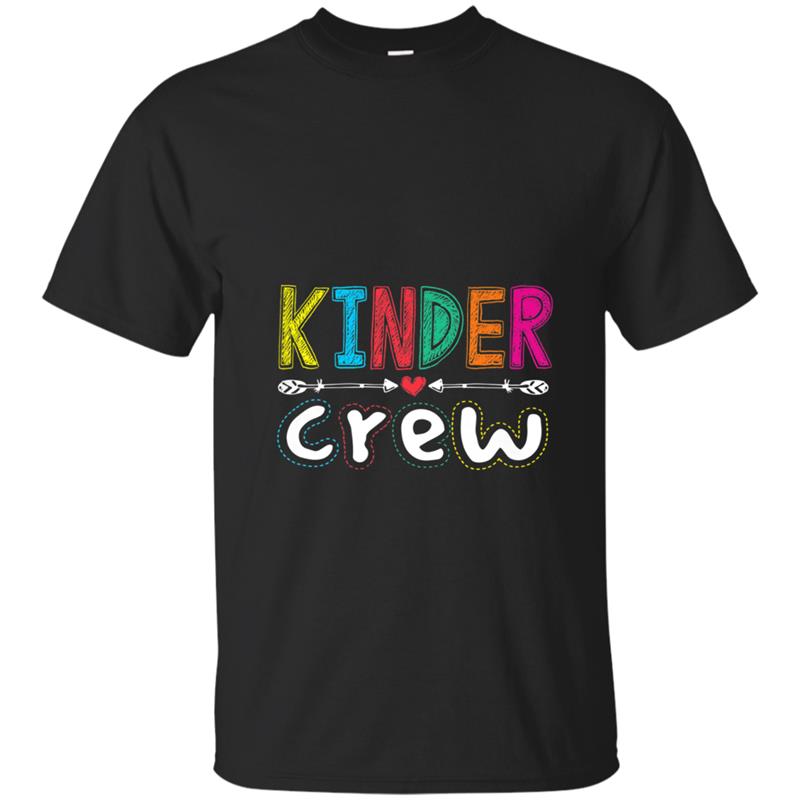 Kinder Crew Cute Kindergarten Teacher  Back To School T-shirt-mt