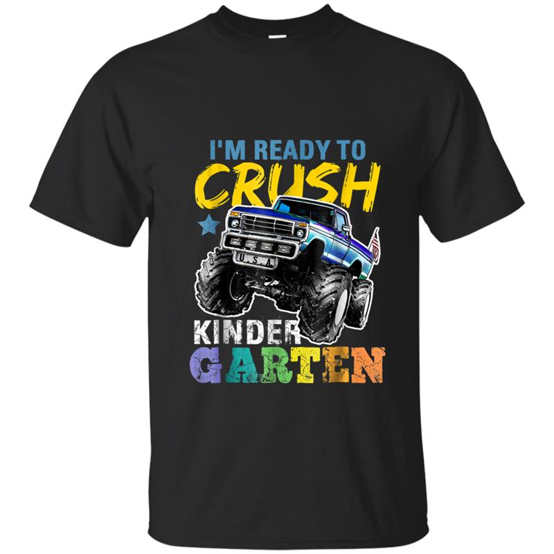 Kindergarten Monster Truck Back to School  Boys Gift T-shirt-mt