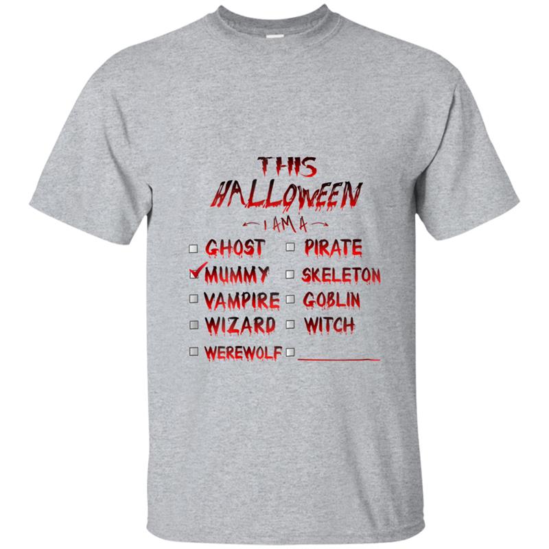 Last Minute Halloween , Funny Mummy  for Kids T-shirt-mt