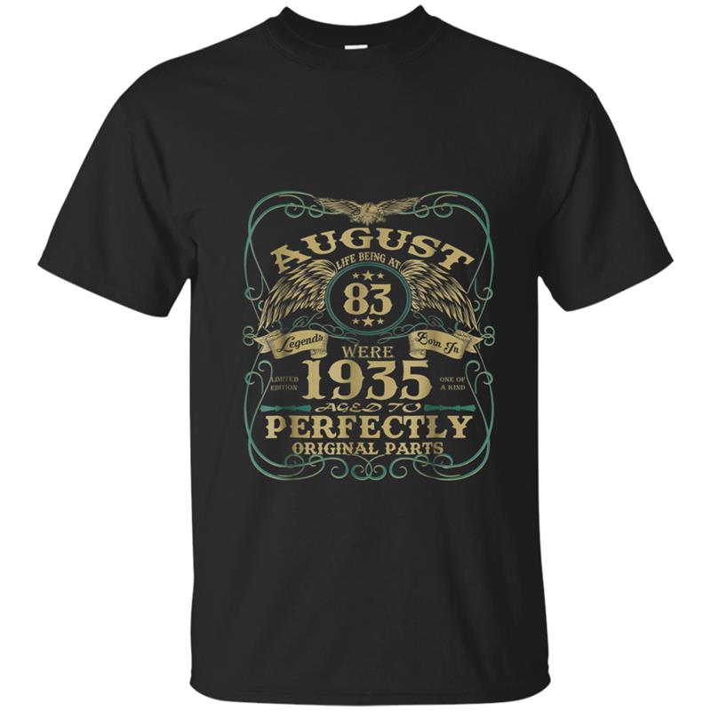 Legend August 1935 Vintage Gift Ideas 83th Birthday T-shirt-mt