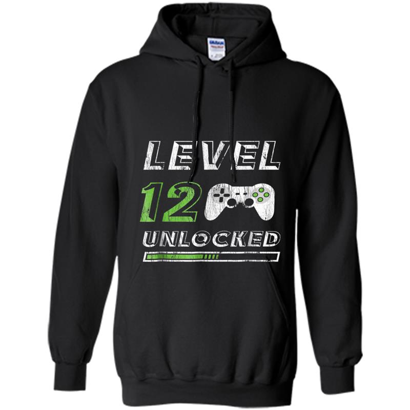 Level 12 Unlocked - 12 Year Old Gamer Funny Birthday Hoodie-mt