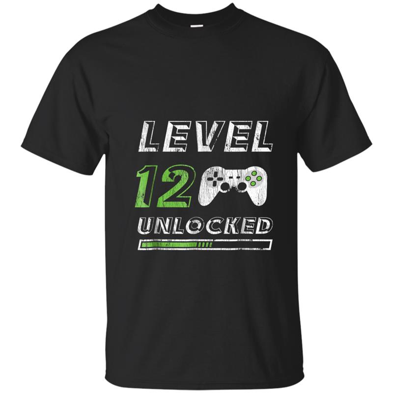 Level 12 Unlocked - 12 Year Old Gamer Funny Birthday T-shirt-mt