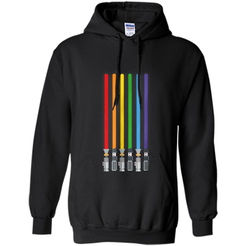 LGBT Flag Light Swords  Light Saber Gay Pride Tee Hoodie-mt