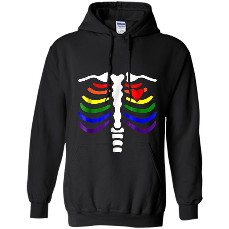 LGBT Skeleton Pride Rainbow Hoodie-mt