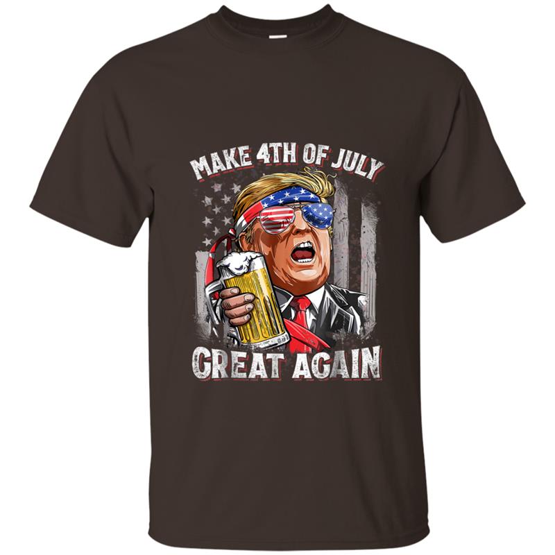 Make 4th of July Great Again  Trump Men Women Beer T-shirt-mt