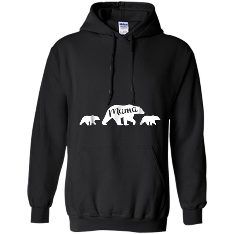 Mama Bear  with Two Cubs - Mother's Day Mom Hoodie-mt