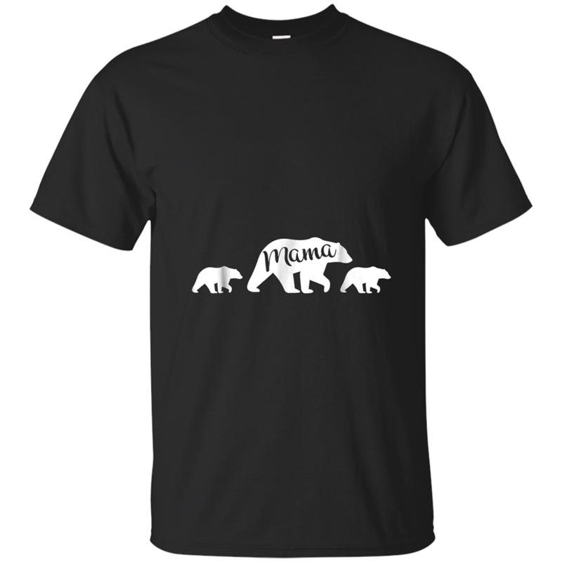 Mama Bear  with Two Cubs - Mother's Day Mom T-shirt-mt