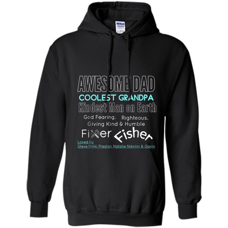Mens Awesome Dad Coolest Grandpa Humble Kind Righteous Dad Hoodie-mt