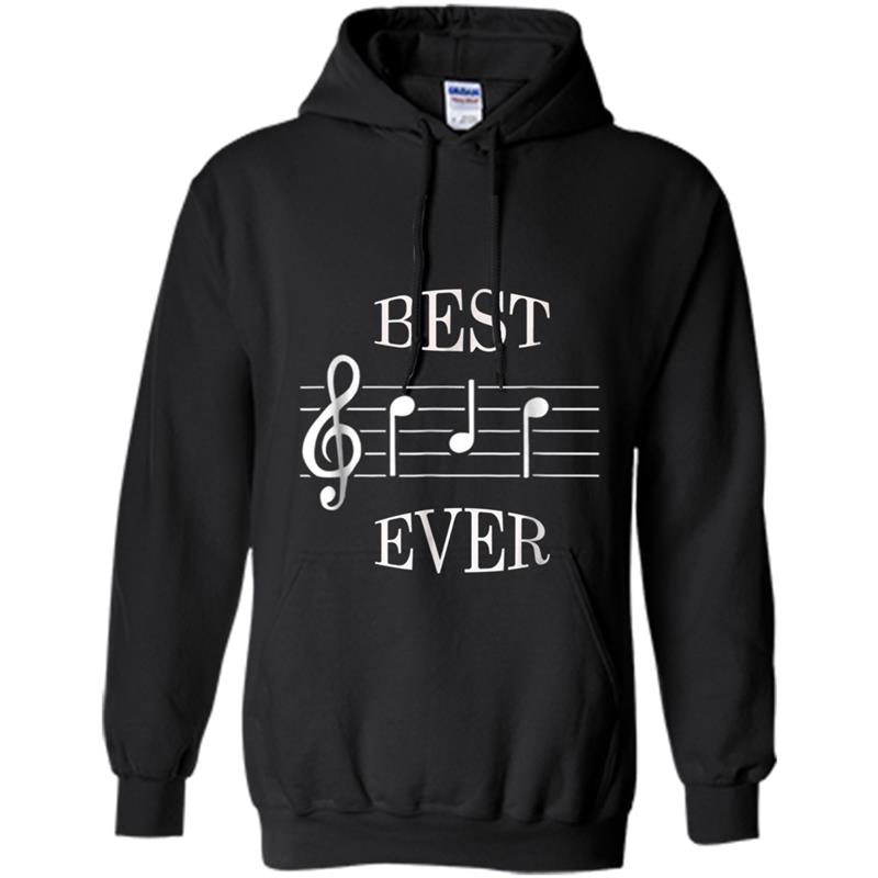 Mens Best Dad Ever Music  Notes Funny Fathers Day Gift Hoodie-mt