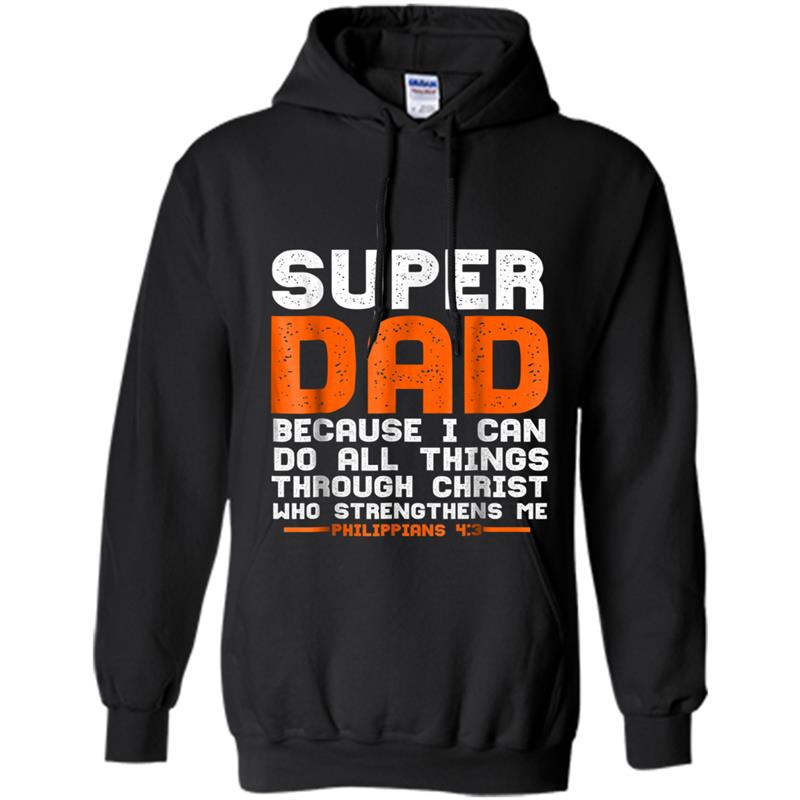 Mens Christerest Super Christian Dad Father's Day Gift Hoodie-mt