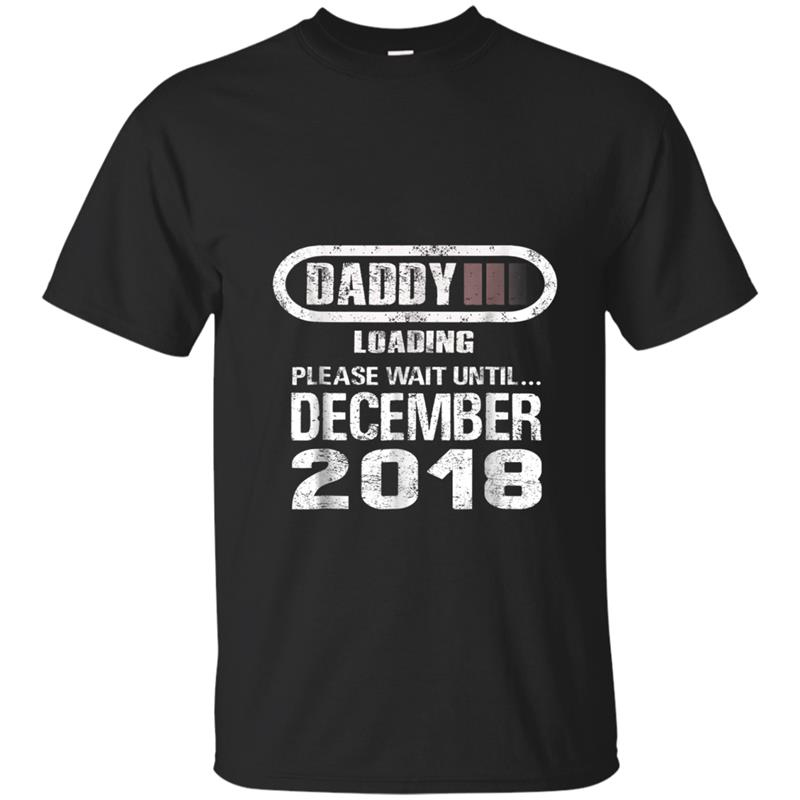 Mens Dad To Be December 2018  New Daddy Gift Loading T-shirt-mt