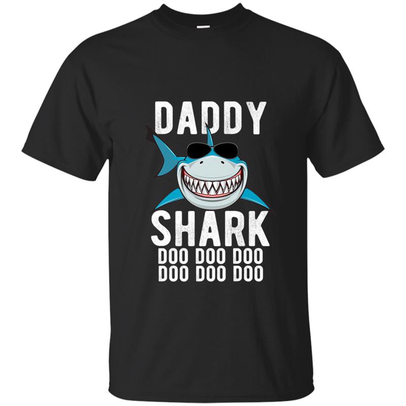 Mens Daddy Shark   Family Shark Matching  Gift T-shirt-mt