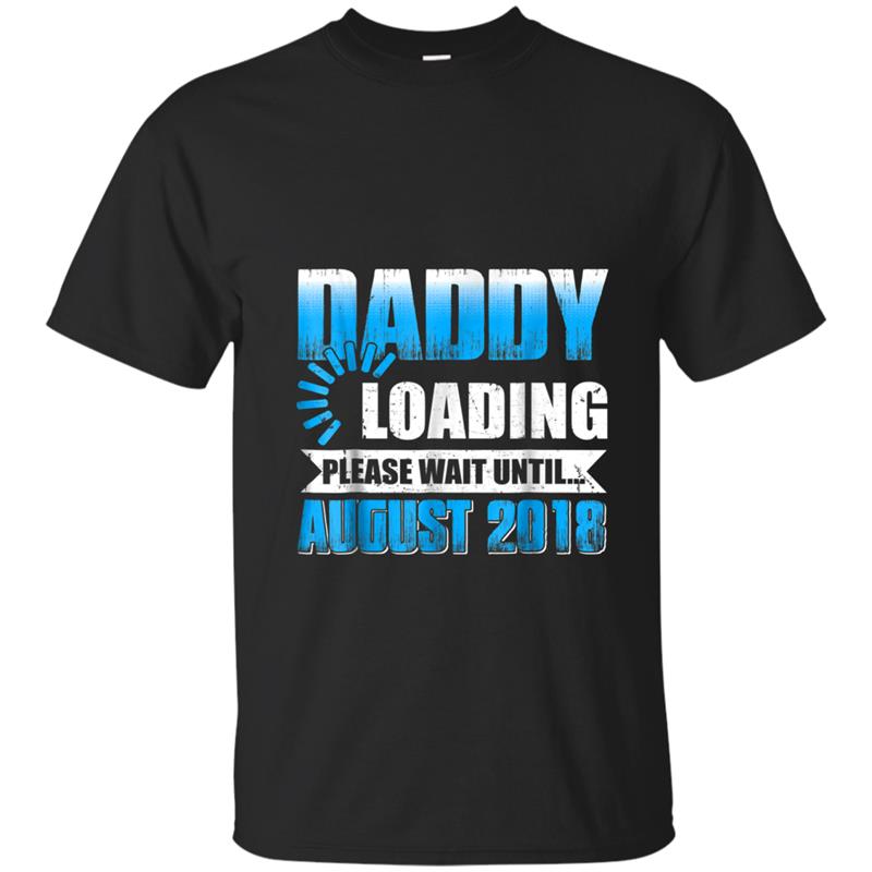 Mens Daddy To Be August 2018  New Daddy Gif T-shirt-mt