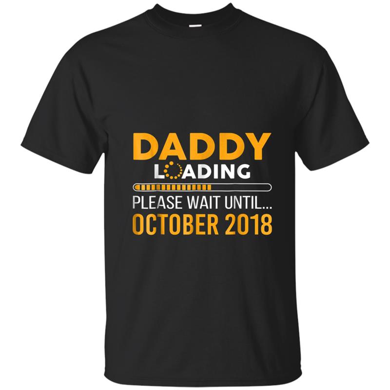 Mens Daddy To Be Wait Until October 2018 Fathers Day T-shirt-mt