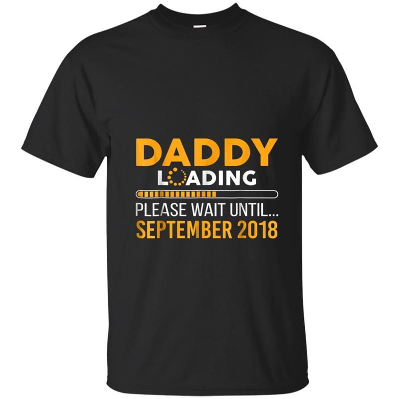 Mens Daddy To Be Wait Until September 2018 Fathers Day T-shirt-mt