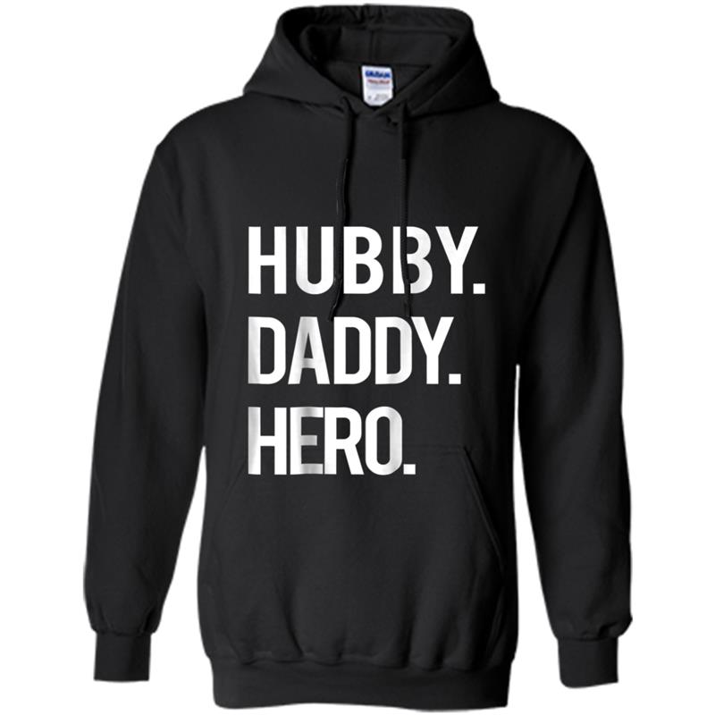 Mens Fathers Day Husband Gift Hubby Daddy Hero Short Sleeve Hoodie-mt