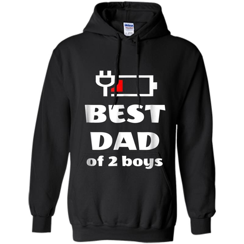 Mens Fathers Day  Gift For Dad of 2 Boys From Wife Or Son Hoodie-mt