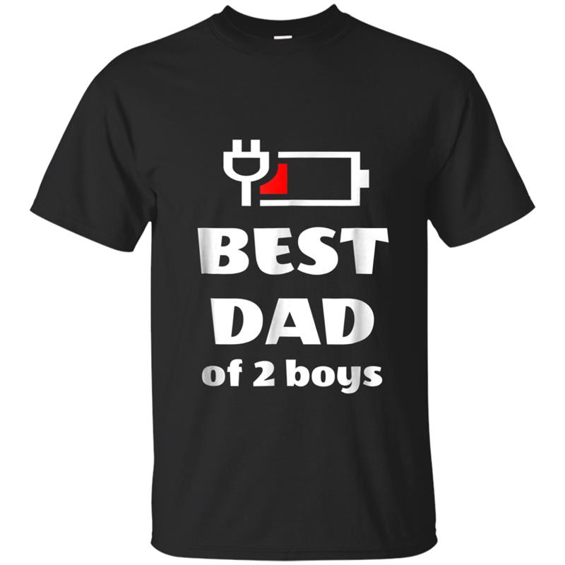 Mens Fathers Day  Gift For Dad of 2 Boys From Wife Or Son T-shirt-mt