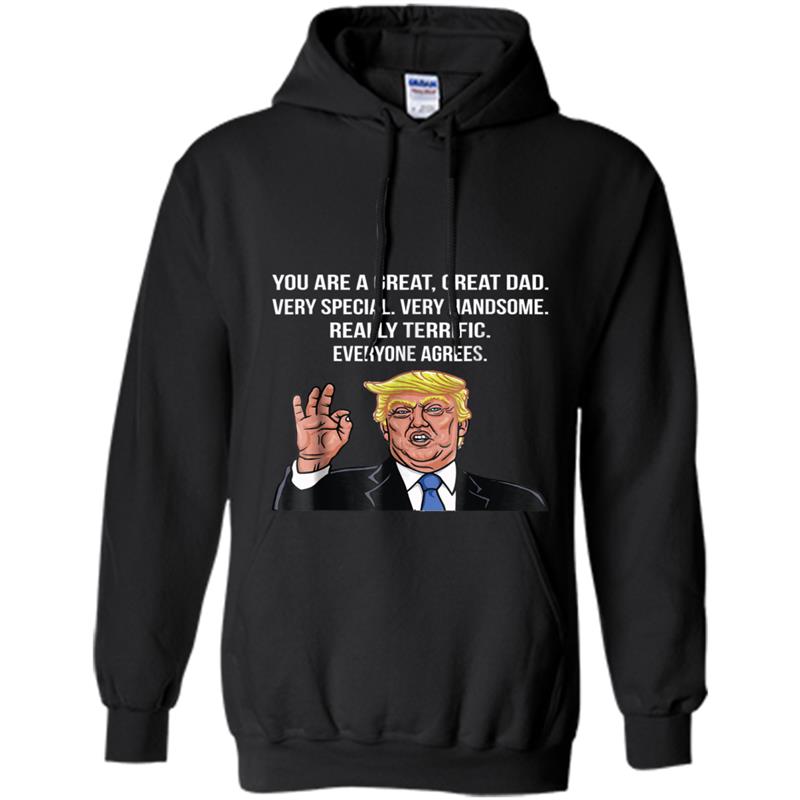 Mens Funny Donald Trump Father's Day Great Dad Gif Hoodie-mt