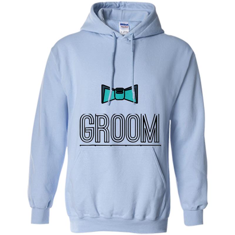 Mens Groom Bachelor Party  Wedding Gift Tee with Bow Tie Hoodie-mt