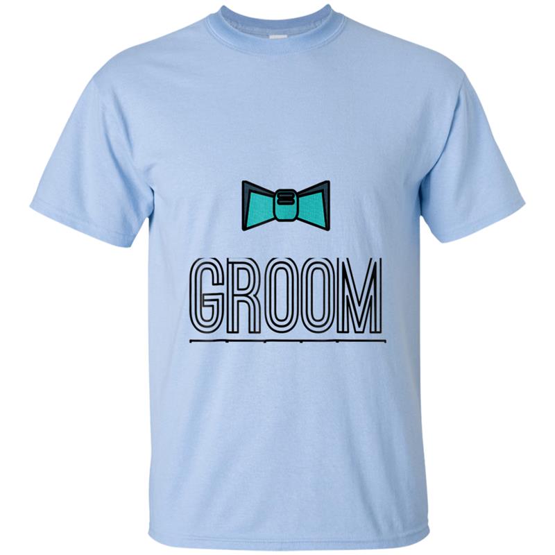 Mens Groom Bachelor Party  Wedding Gift Tee with Bow Tie T-shirt-mt