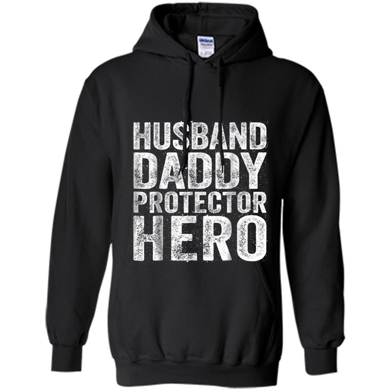 Mens Husband Daddy Protector Hero  Father's Day Gif Hoodie-mt