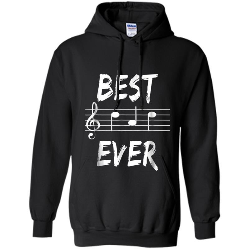 Mens Mens Best Dad Ever Music  Notes Funny Fathers Day Gift Hoodie-mt