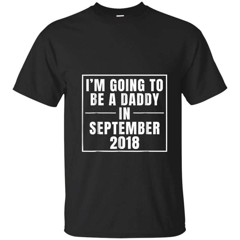 Mens Mens Men's Promoted To Daddy September 2018  Dad Gift T-shirt-mt