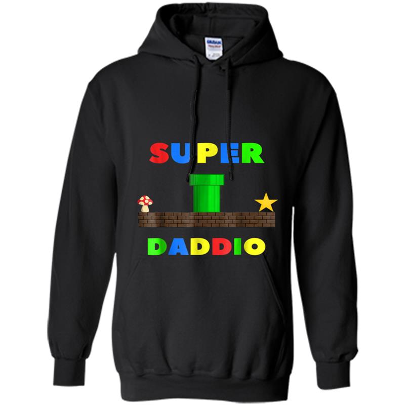 Mens Nerdy Dad Inc. Super Daddio Funny Hoodie-mt