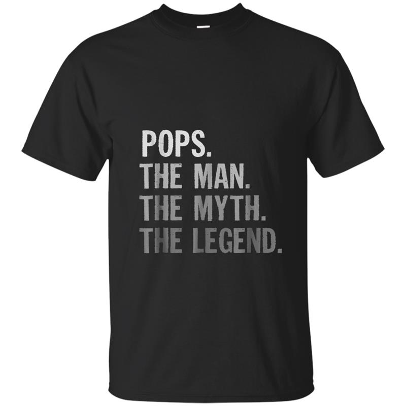 Mens Pops the man the myth the legend  father's day T-shirt-mt