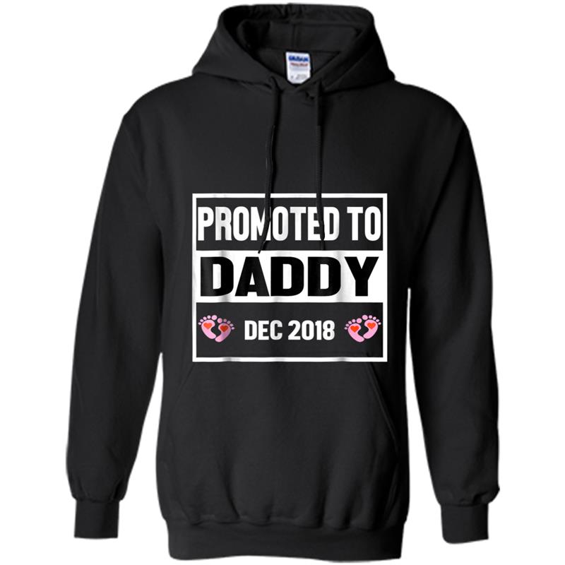 Mens Promoted to Daddy December 2018  Gift for Dads Hoodie-mt