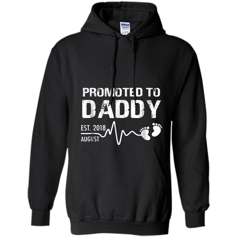 Mens Promoted To Daddy Est 2018 August  Expecting Father Hoodie-mt