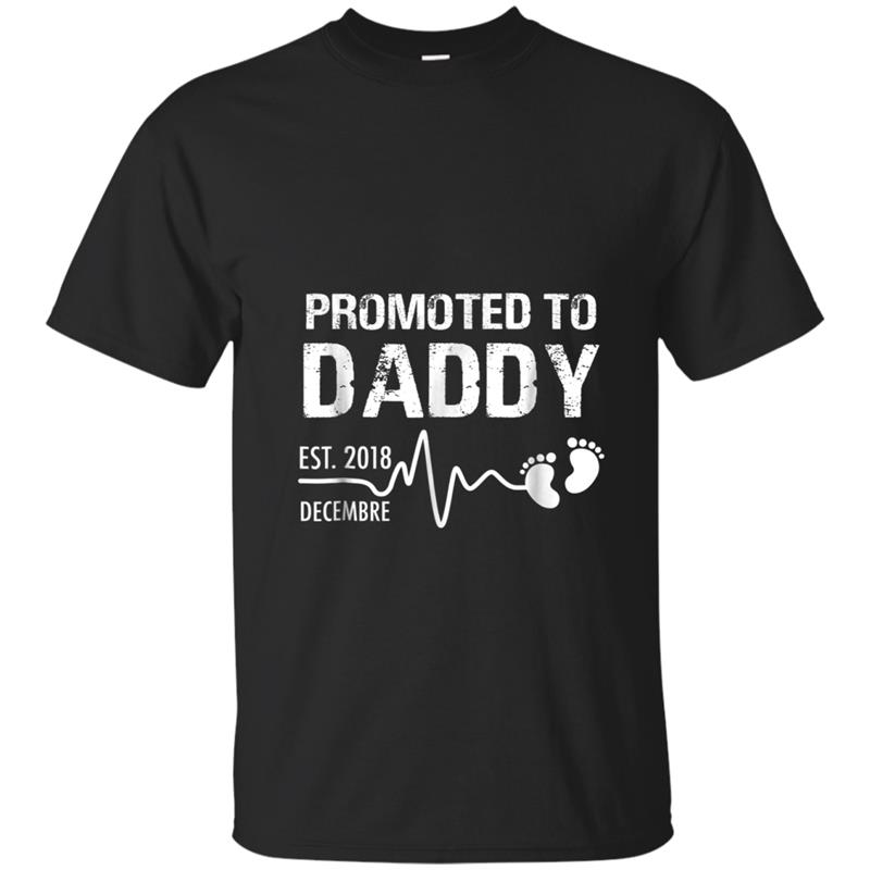 Mens Promoted To Daddy Est 2018 December  Expecting Father T-shirt-mt