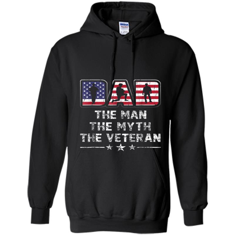 Mens The Man The Veteran The Myth The Legend  Veteran Dad Hoodie-mt